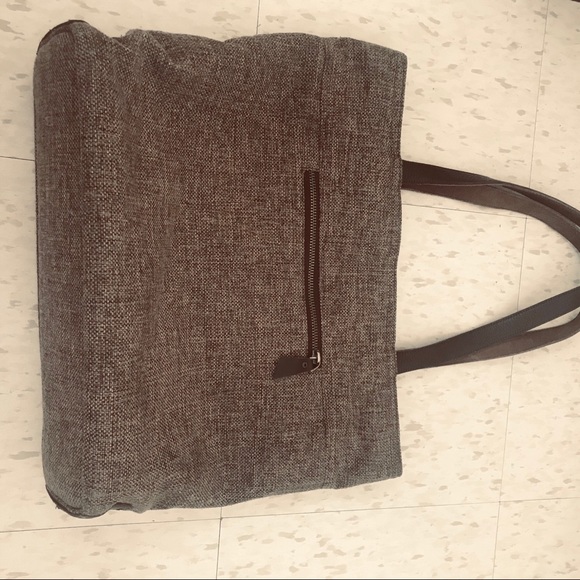 Wool Tote bag with leather handles - Picture 8 of 9